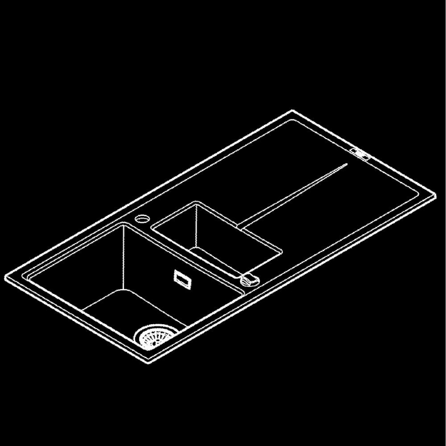 GROHE 31642AP0 - Virtuvinė kriauklė K400 1000 × 500 mm granitinė/juoda