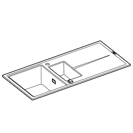GROHE 31642AP0 - Virtuvinė kriauklė K400 1000 × 500 mm granitinė/juoda