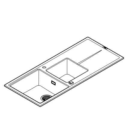 GROHE 31643AP0 - Kompozitinė plautuvė K400 1160 × 500 mm juoda