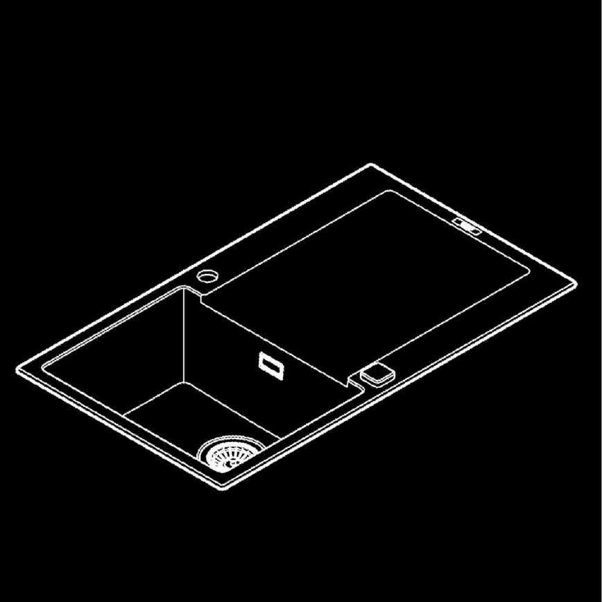 GROHE 31644AP0 - Plautuvė K500 860 × 500 mm granitinė/juoda