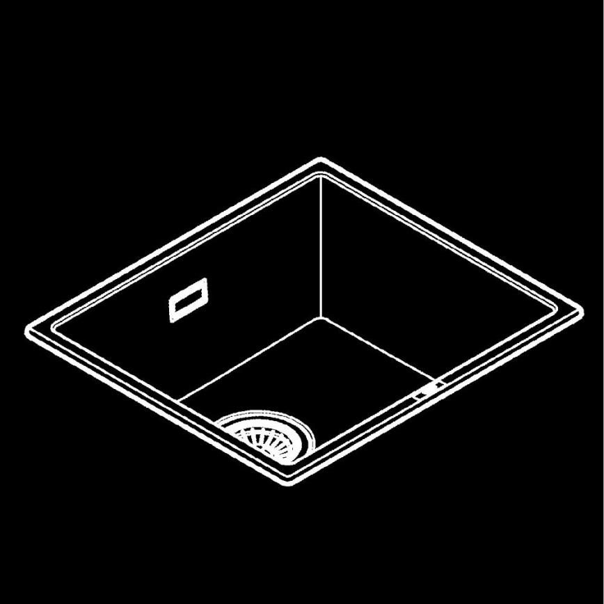 GROHE 31653AP0 - Kompozitinė kriauklė K700U 457 × 406 mm juoda