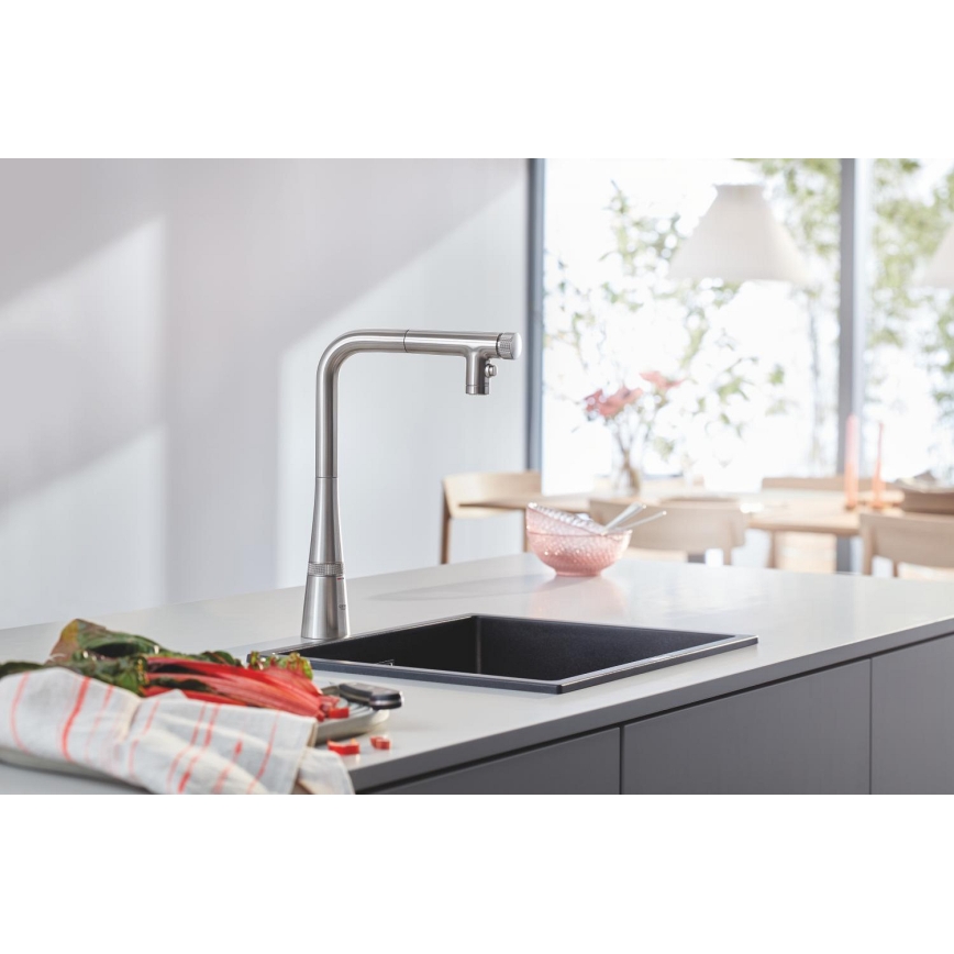 GROHE 31653AP0 - Kompozitinė kriauklė K700U 457 × 406 mm juoda