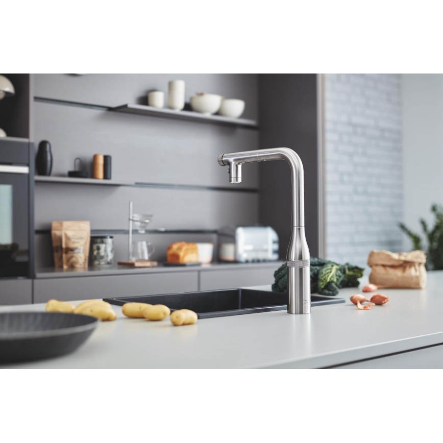 GROHE 31653AP0 - Kompozitinė kriauklė K700U 457 × 406 mm juoda