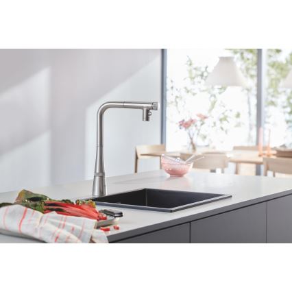 GROHE 31653AP0 - Virtuvinė plautuvė K700U 457 × 406 mm akmuo/juoda