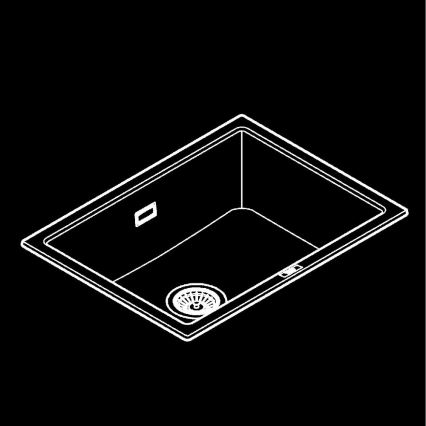 GROHE 31655AP0 - Kompozitinė plautuvė K700U 610 × 460 mm juoda