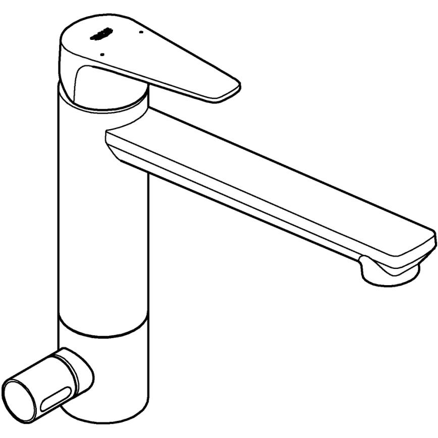 GROHE 31696000 - BAUEDGE kriauklės maišytuvas, blizgus chromas