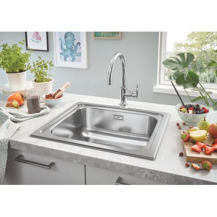 GROHE 31719SD0 - Virtuvinė kriauklė K200 533 × 457 mm iš nerūdijančio plieno