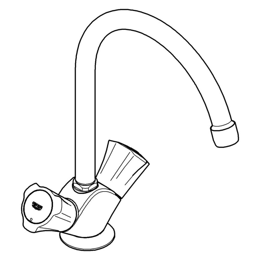 GROHE 31831001 - Plautuvės maišytuvas COSTA L, blizgus chromas