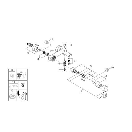 GROHE 32211001 - Vonios maišytuvas CONCETTO DN 15, blizgus chromas