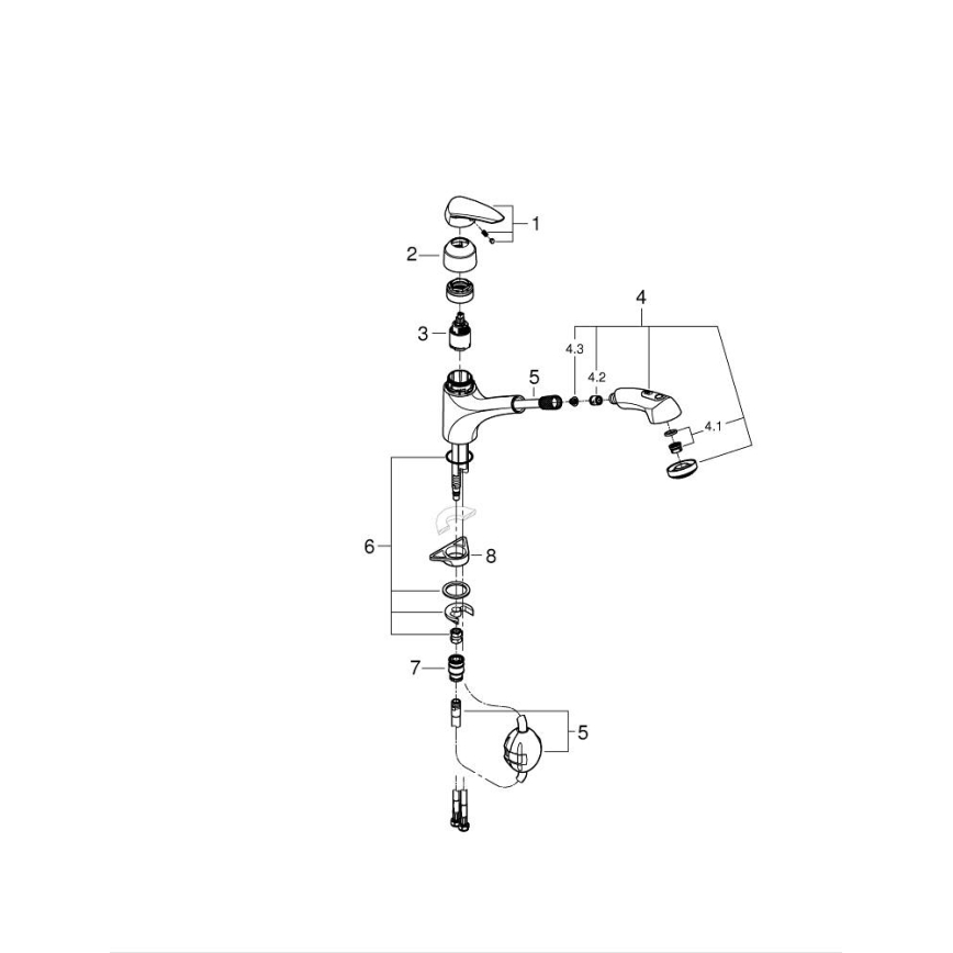 GROHE 32257001 - Virtuvinis maišytuvas EURODISC, blizgus chromas