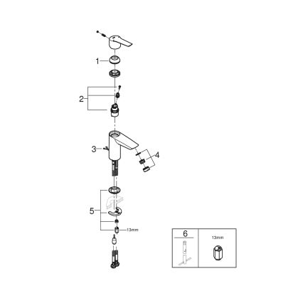GROHE 32277002 - Praustuvo maišytuvas START, dydis S, blizgus chromas