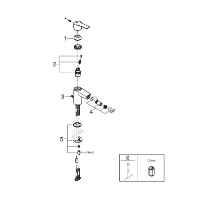 GROHE 32281002 - Bidė maišytuvas START S blizgus chromas