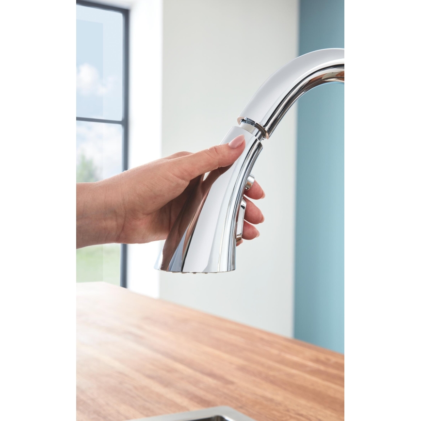 GROHE 32294002 - Kriauklės maišytuvas ZEDRA, 401 mm, blizgus chromas