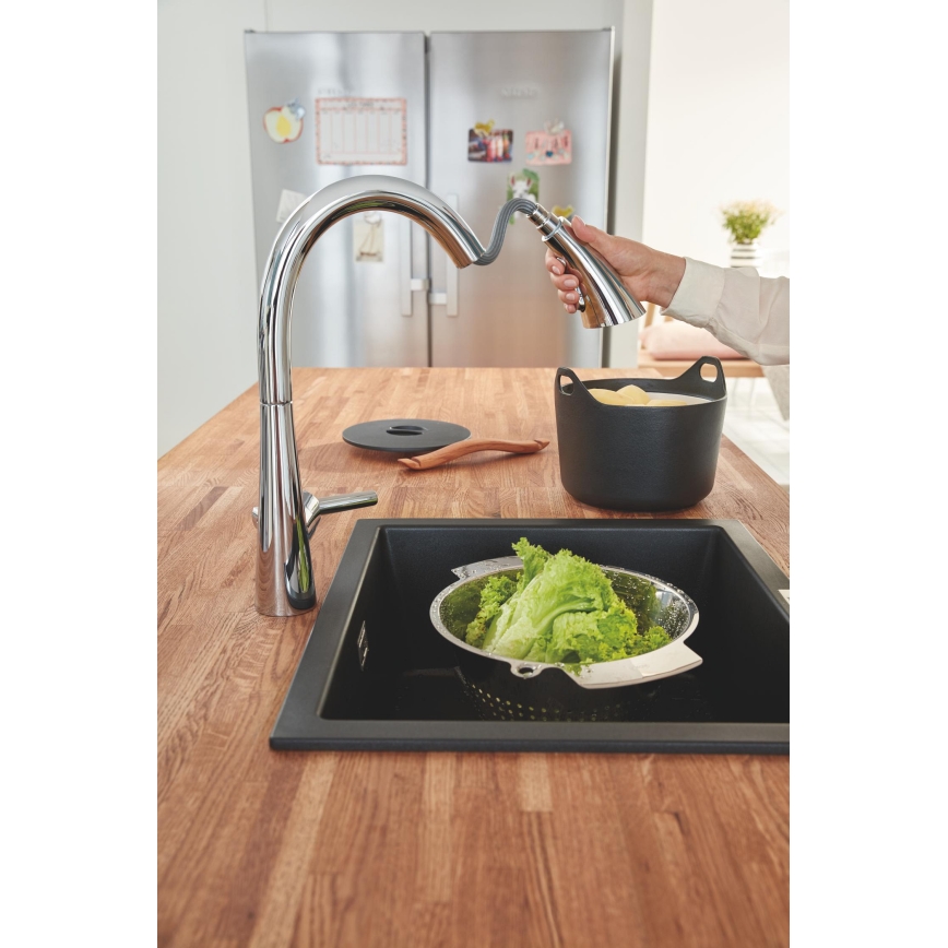 GROHE 32294002 - Kriauklės maišytuvas ZEDRA, 401 mm, blizgus chromas