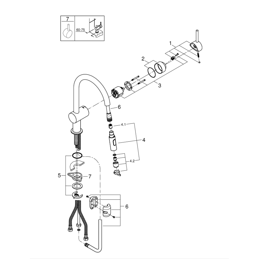 GROHE 32321002 - Virtuvinis maišytuvas A blizgus chromas