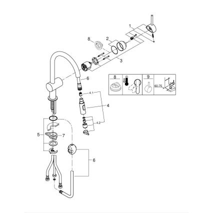 GROHE 32321DC2 - Plautuvės maišytuvas A, nerūdijančio plieno