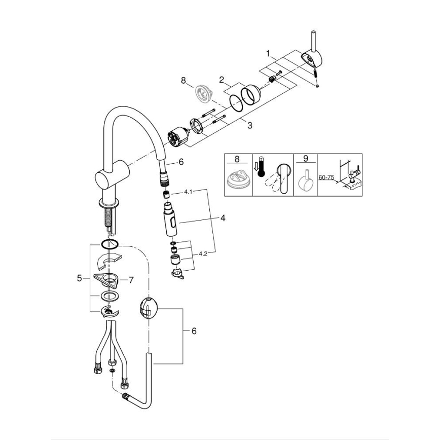 GROHE 32321DC2 - Plautuvės maišytuvas A, nerūdijančio plieno