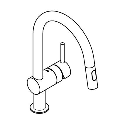 GROHE 32321DL2 - Plautuvės maišytuvas A bronzinis