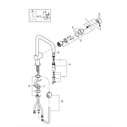 GROHE 32322DL2 - Virtuvinis maišytuvas A bronzinis