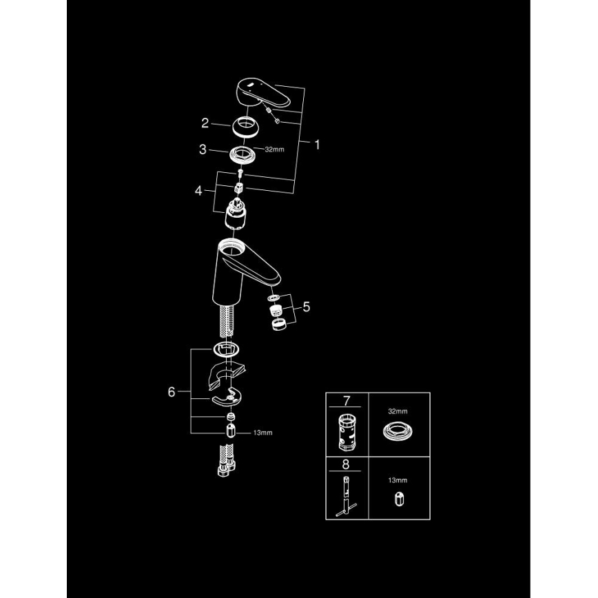GROHE 3246920E - praustuvo maišytuvas EURODISC COSMOPOLITAN, dydis S, chromas