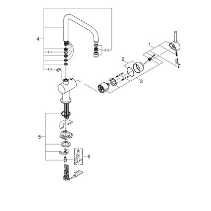 GROHE 32488000 - Virtuvinis maišytuvas A, blizgus chromas