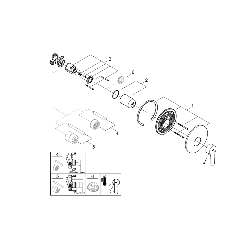 GROHE 32590002 - dušo maišytuvas START, blizgus chromas