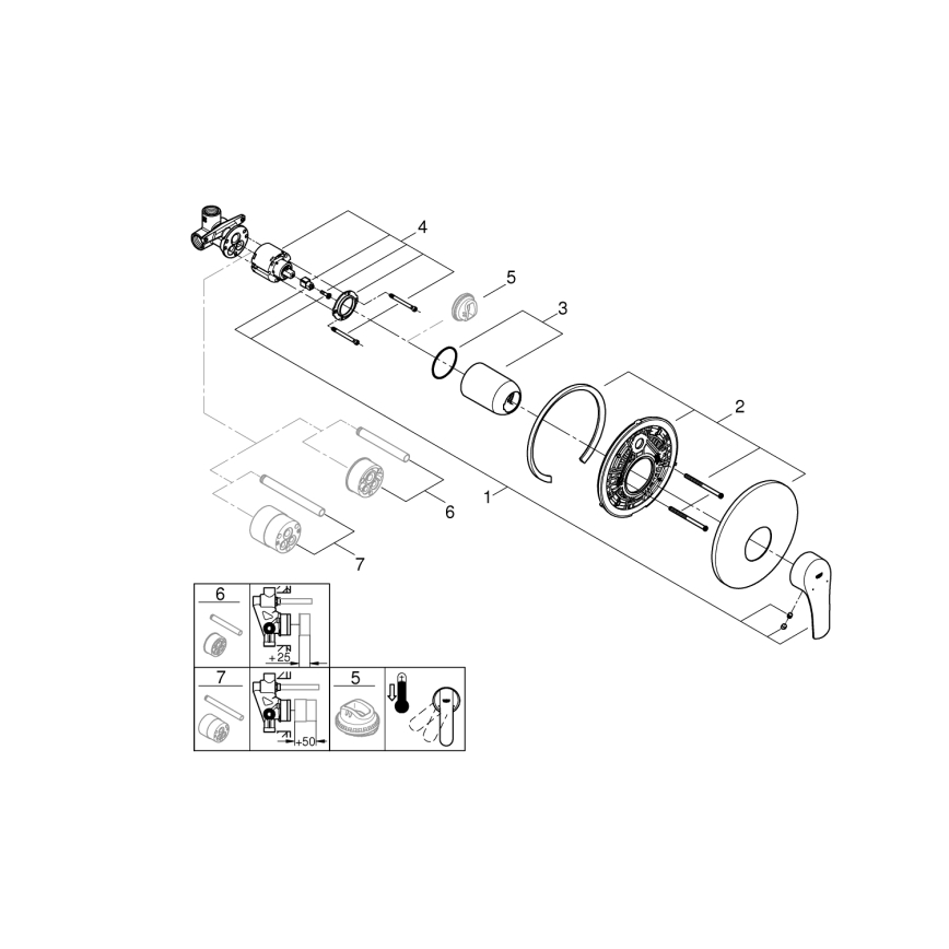 GROHE 32590002 - dušo maišytuvas START, blizgus chromas