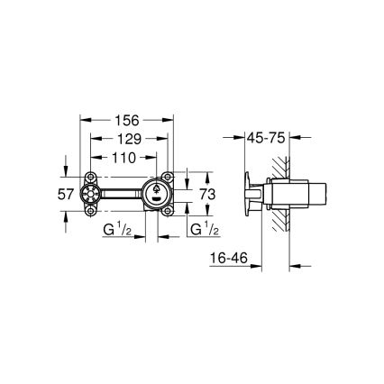 GROHE 32635000 - Potinkinis maišytuvas DN 15 DR- žalvaris