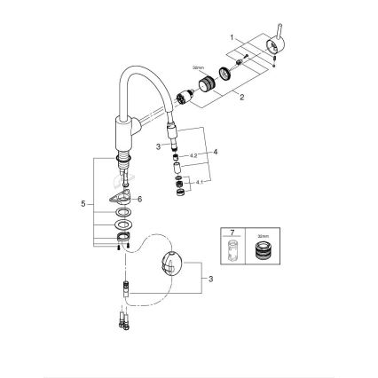 GROHE 32663003 - Virtuvinis maišytuvas CONCETTO 360 mm blizgus chromas