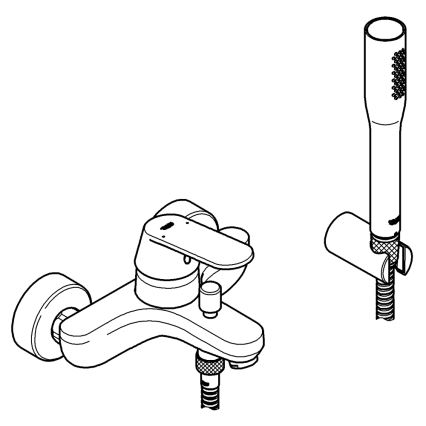 GROHE 32832000 - Vonios maišytuvas EUROSMART COSMOPOLITAN blizgus chromas