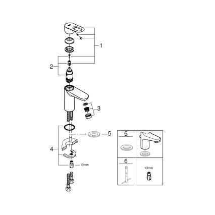 GROHE 32854000 - praustuvo maišytuvas BAULOOP blizgus chromas