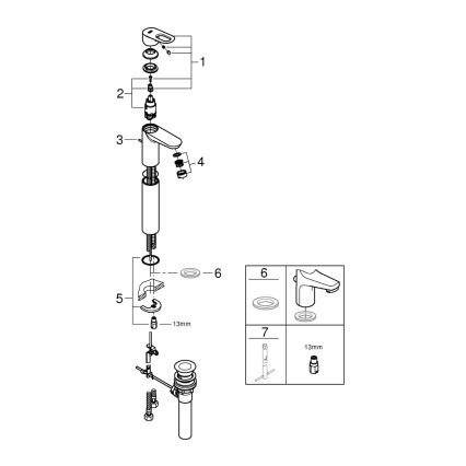 GROHE 32856000 - Praustuvo maišytuvas BAULOOP 12” blizgus chromas