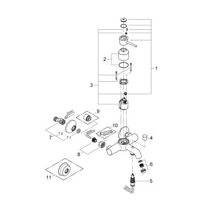 GROHE 32865000 - Vonios maišytuvas BAUCLASSIC DN 15 blizgus chromas