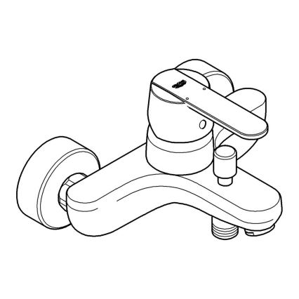 GROHE 32887000 – vonios maišytuvas GET DN 15, blizgus chromuotas paviršius