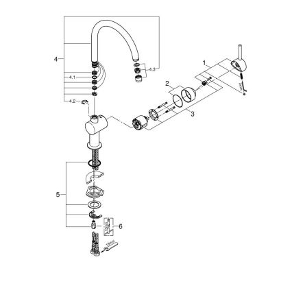 GROHE 32917GN0 - Kriauklės maišytuvas A auksinis