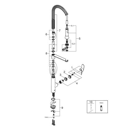 GROHE 32950000 - Maišytuvas kriauklei K7, blizgus chromas