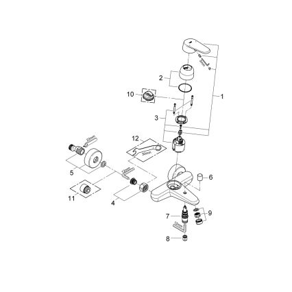 GROHE 33390002 - Vonios maišytuvas EURODISC COSMOPOLITAN DN 15, blizgus chromas