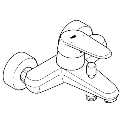 GROHE 33390002 - Vonios maišytuvas EURODISC COSMOPOLITAN DN 15, blizgus chromas