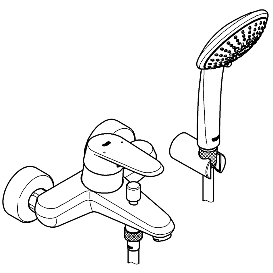 GROHE 33395002 - vonios maišytuvas EURODISC COSMOPOLITAN, blizgus chromas