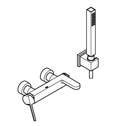 GROHE 33547003 - Vonios komplektas su maišytuvu PLUS, blizgus chromas