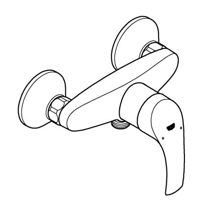 GROHE 33555002 - Dušo maišytuvas EUROSMART DN 15 blizgus chromas