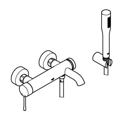 GROHE 33628001 - Vonios komplektas su ESSENCE maišytuvu DN 15, blizgus chromas