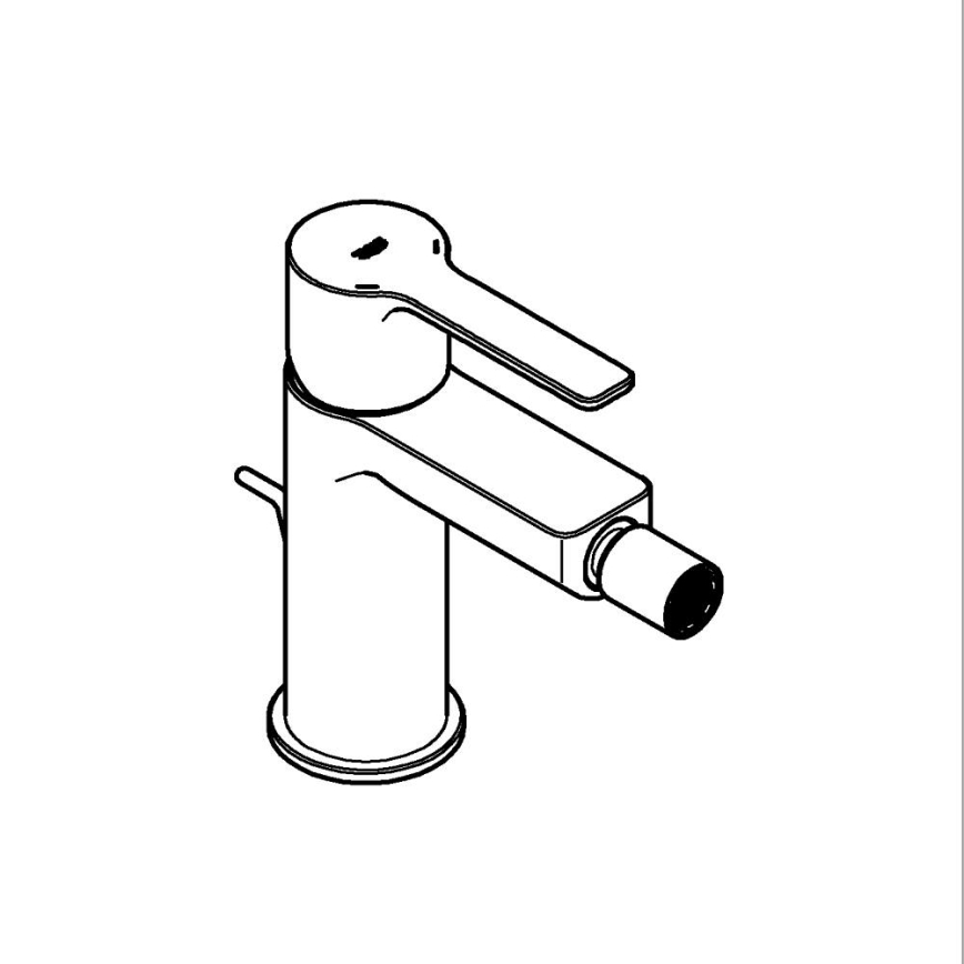 GROHE 33848AL1 - Bidė maišytuvas LINEARE, S dydis, grafito