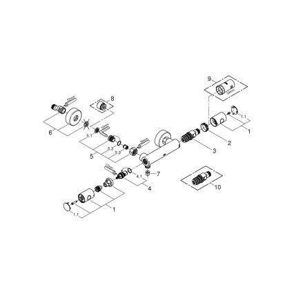 GROHE 34065AL2 - termostatinis dušo maišytuvas GROHTHERM 1000 COSMOPOLITAN DN 15, grafitas