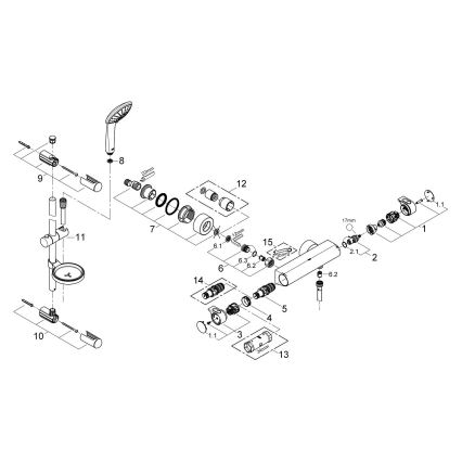 GROHE 34195001 - GROHTHERM 2000 termostatinis maišytuvas su EUPHORIA 110 komplektu, chromuota danga