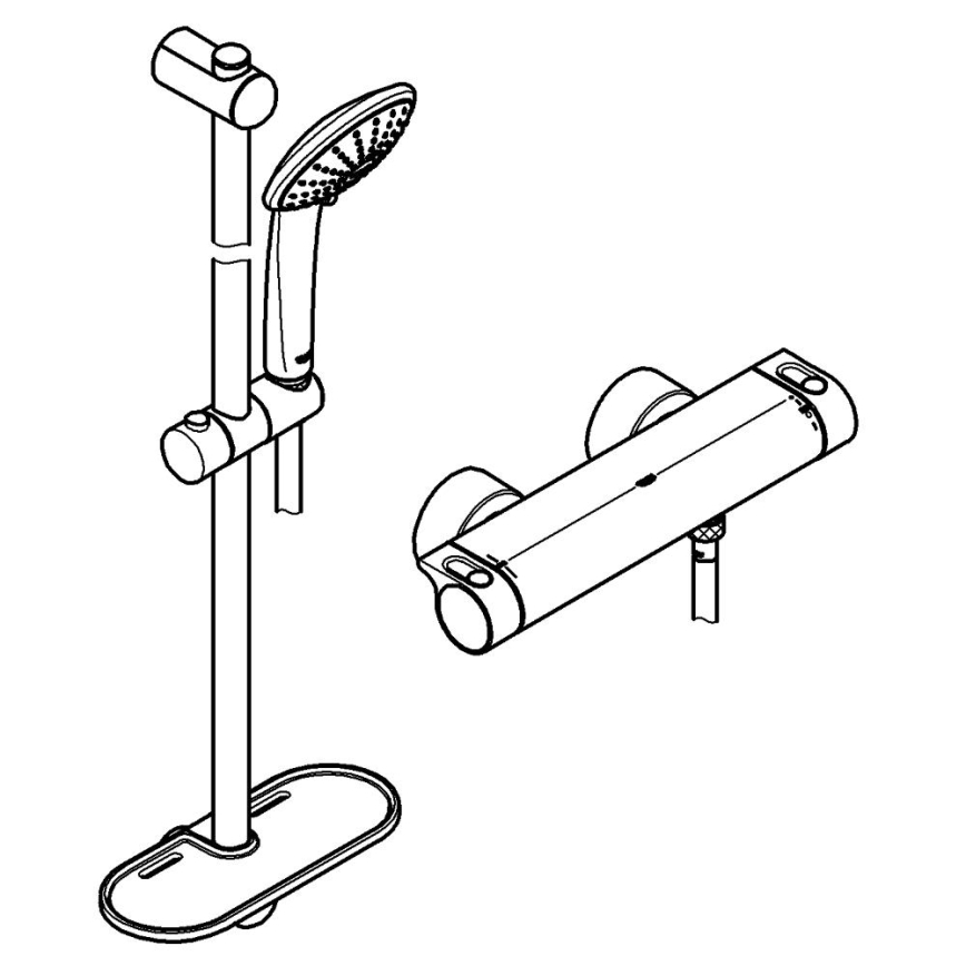 GROHE 34195001 - GROHTHERM 2000 termostatinis maišytuvas su EUPHORIA 110 komplektu, chromuota danga