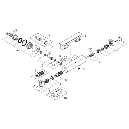 GROHE 34469001 - Termostatinis dušo maišytuvas GROHTHERM 2000 DN 15 chromas