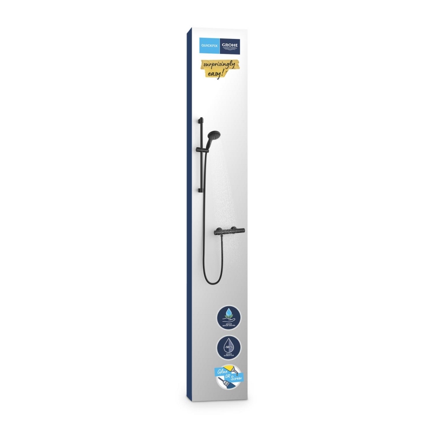 GROHE 345972431 -Termostatinis dušo maišytuvas PRECISION START 12” 60 cm juodas