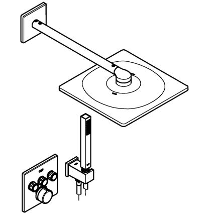 GROHE 34712000 - SMARTCONTROL dušo rinkinys 310 × 310 mm blizgus chromas