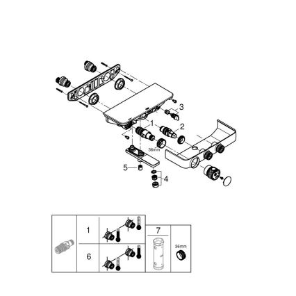 GROHE 34718000 - Termostatinis vonios maišytuvas GROHTHERM SMARTCONTROL 12” chromuotas